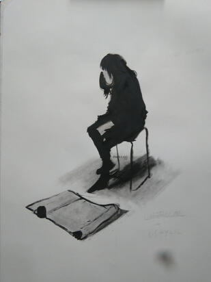 Charcoal life drawing